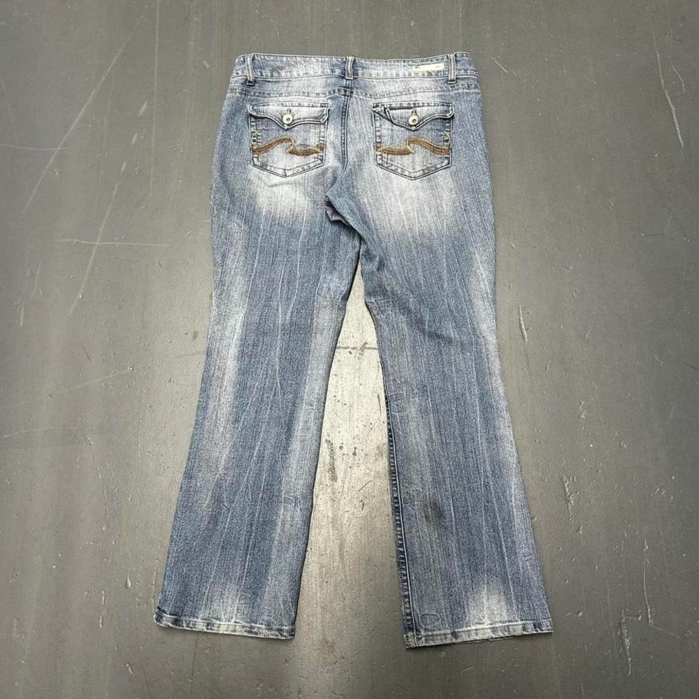Y2K LEI light wash low rise flare bootcut denim jeans pants Measures 34"
